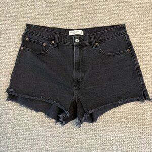 Abercrombie & Fitch High Rise Ripped Jean Shorts - Size 31